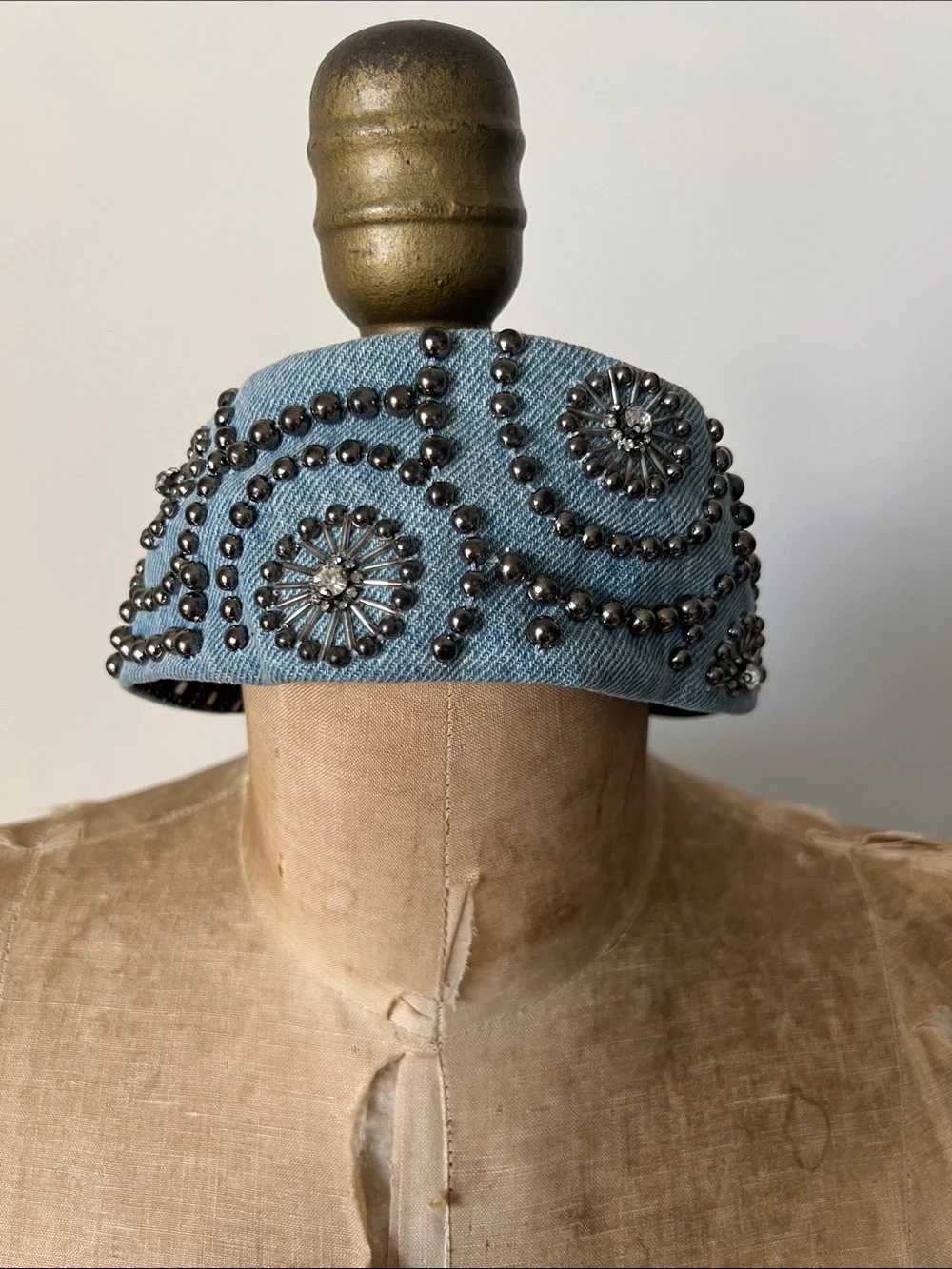 Namjosh denim studded headband